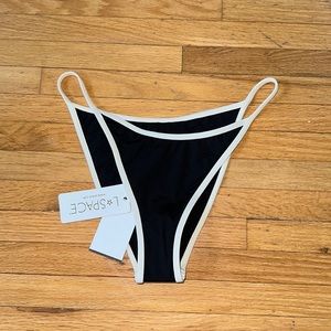 L*Space Black and White Bikini Bottoms